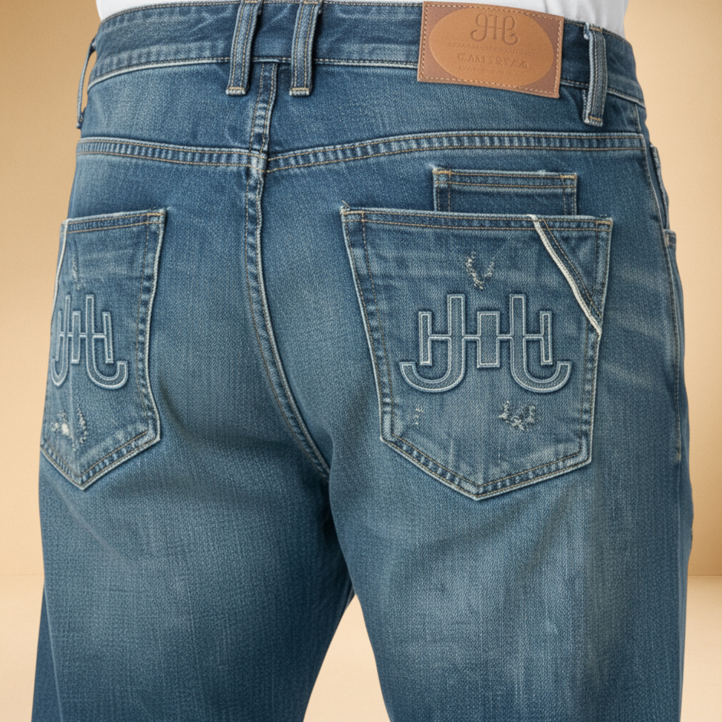 J.Hinton Signature Distressed Indigo Regular Fit