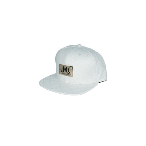 J.Hinton Collections Men’s J.H Signature Gold Metal Plated Leather Quilted Designer cap