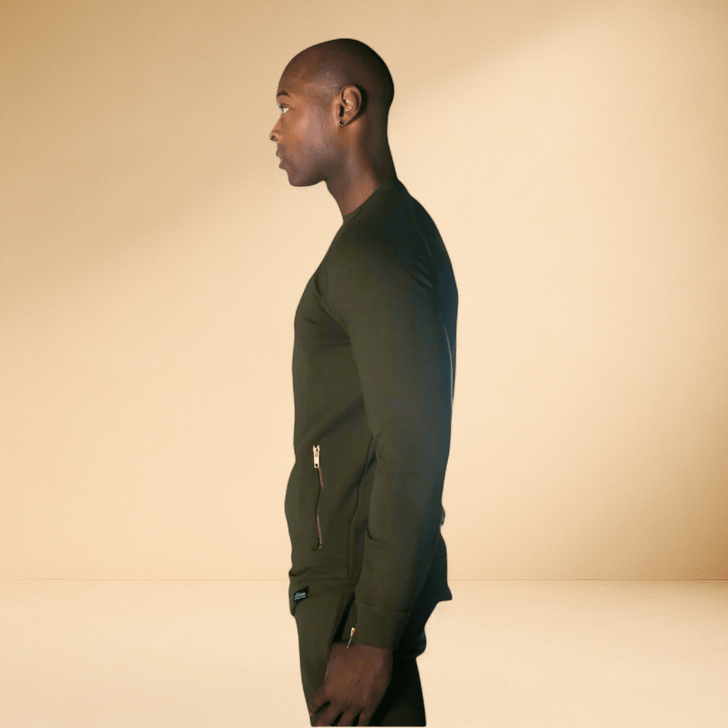 J. Hinton Signature Luxe Moto Tracksuit — Olive Gold - J.HINTON
