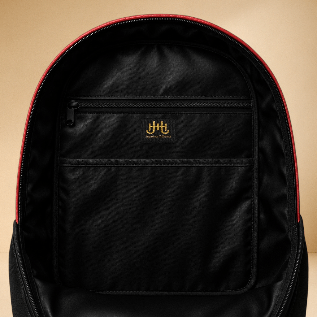 J.H Monogram Croc Embossed - Backpack - J.HINTON