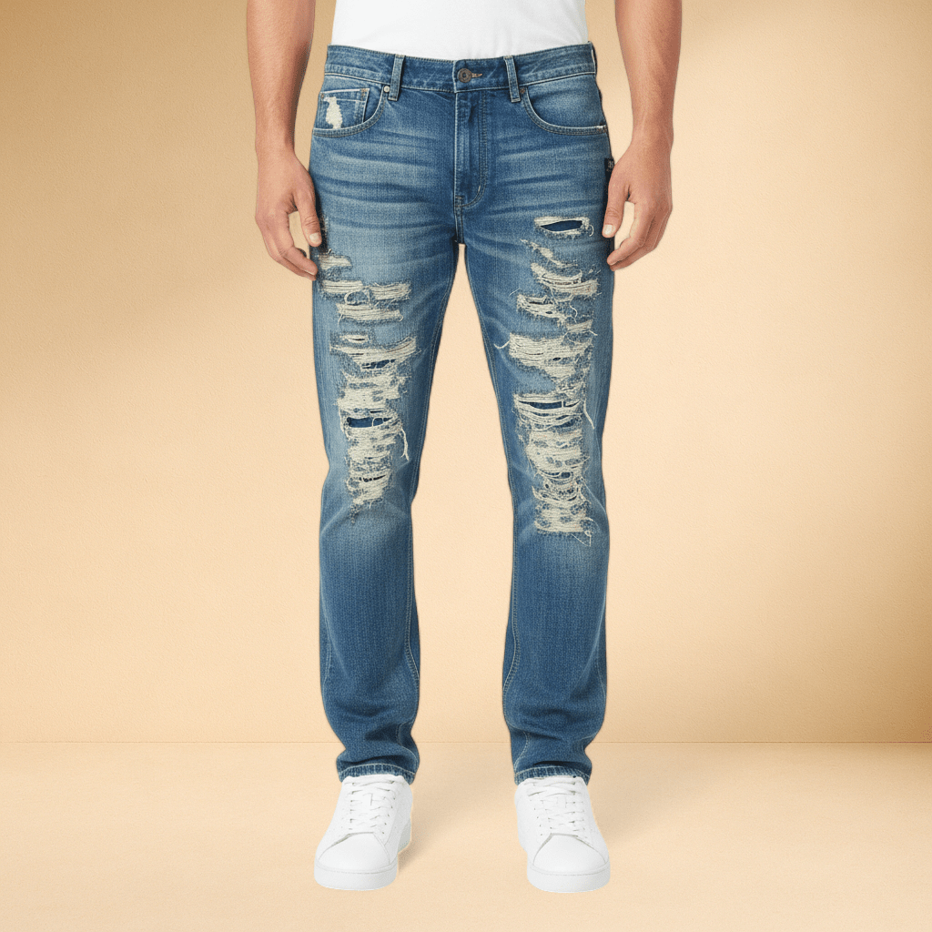 J.Hinton Signature Distressed Indigo Regular Fit - J.HINTON