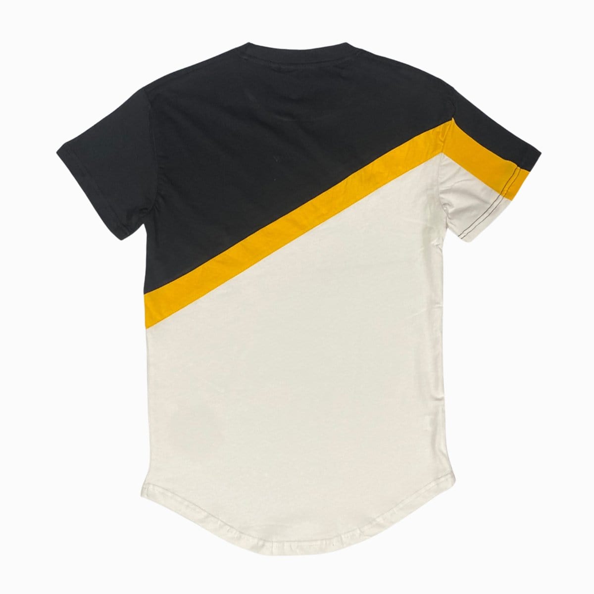 Men's Marksmen - Sporty Striped T-shirt (Yellow, White & Black) - J.HINTON