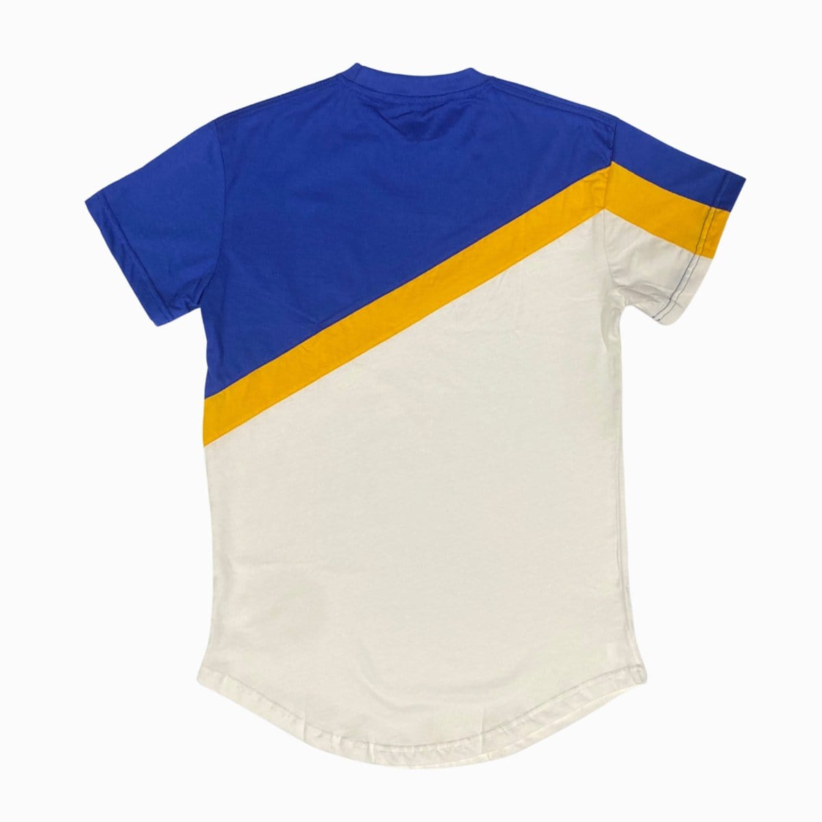 Men's Marksmen - Sporty Striped T-shirt (Yellow, White & Blue) - J.HINTON
