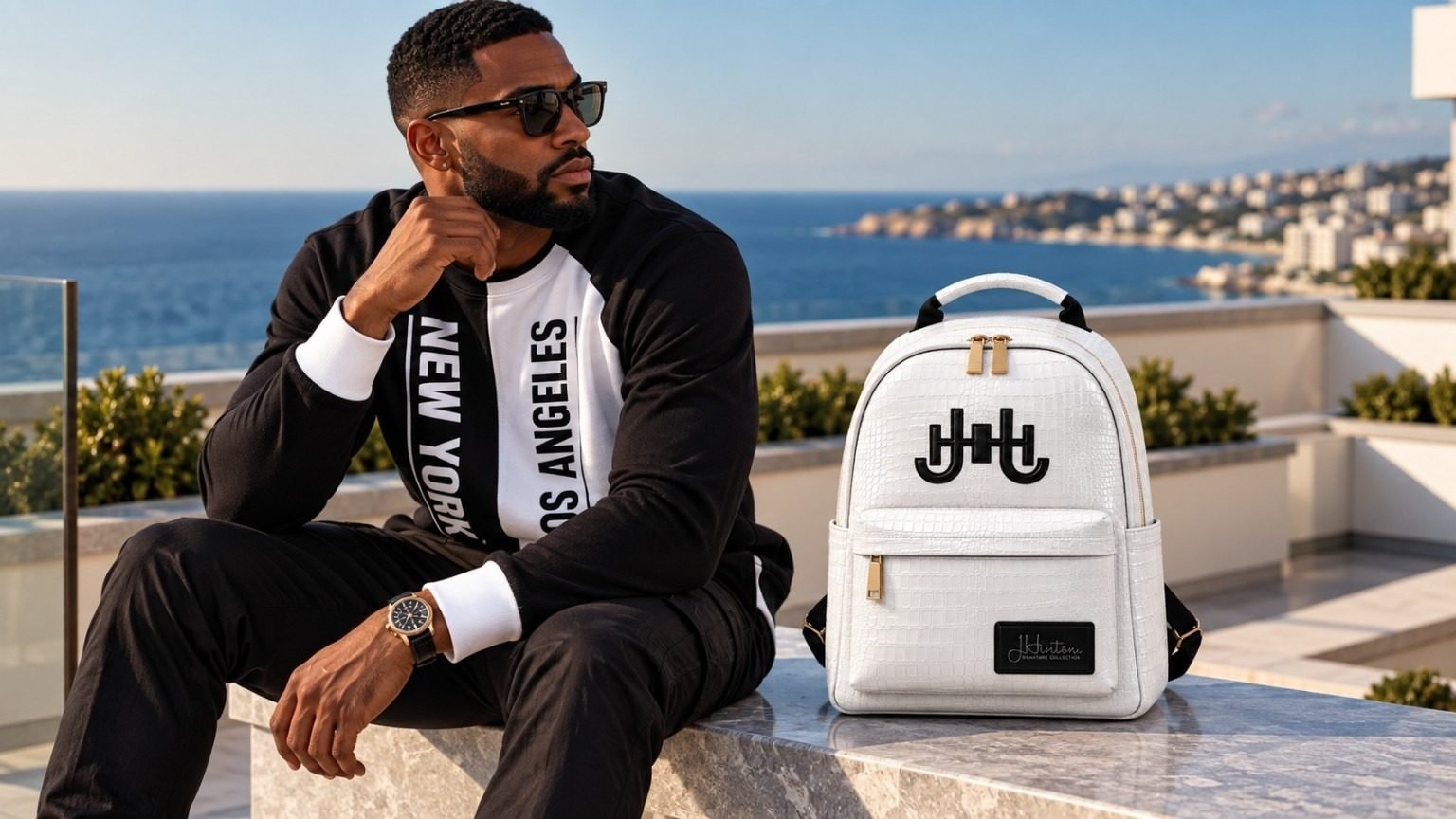 J.HINTON Accessories — Hudsyn Ivory Backpack