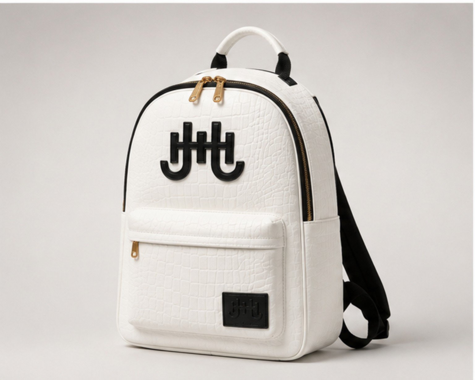 The Camden Backpack — Ivory angle view