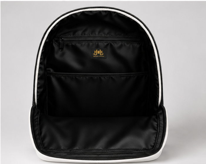 The Camden Backpack — Ivory view 4