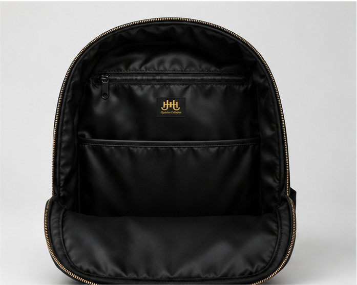 The Camden Backpack — Noir Gold view 4