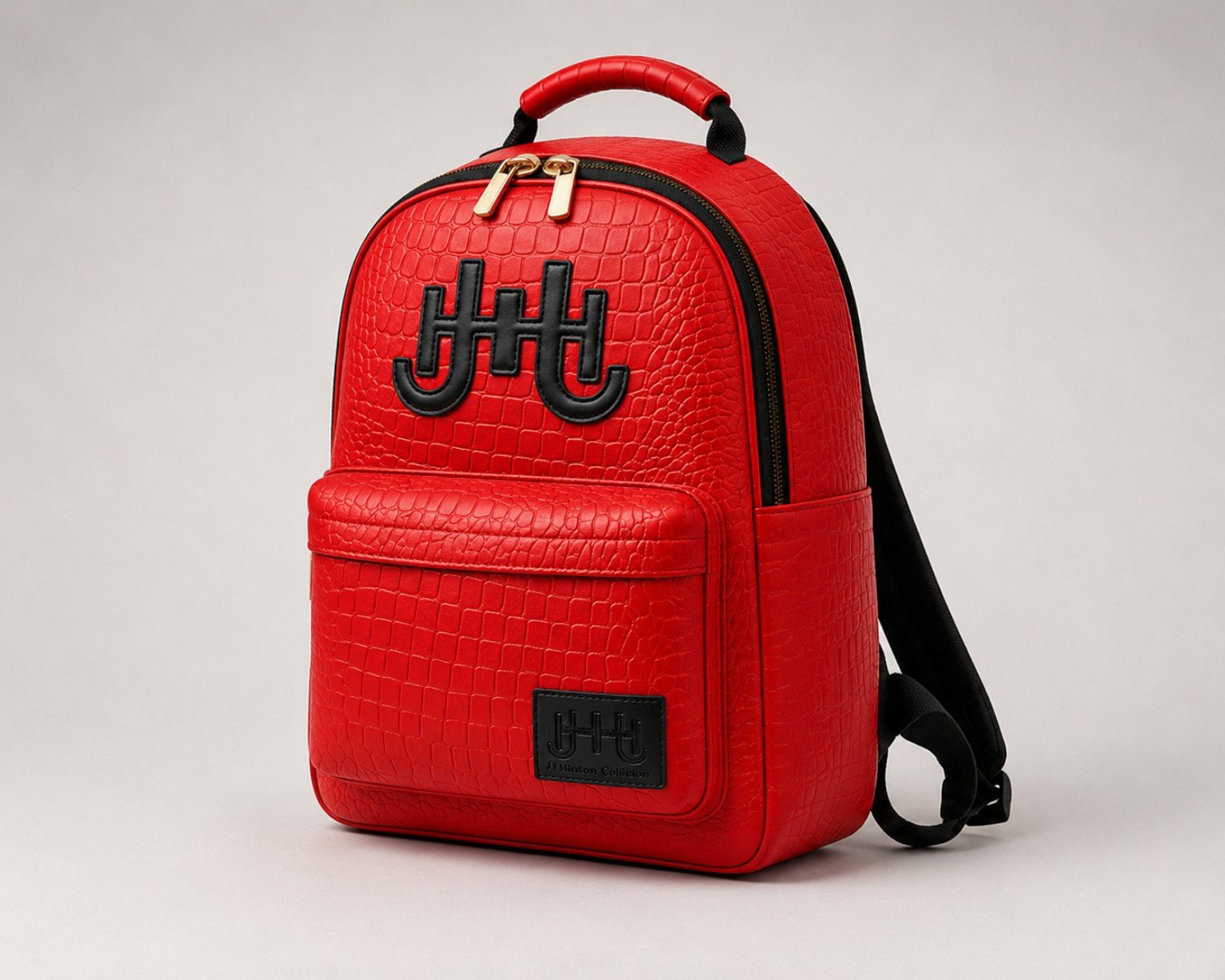The Camden Backpack — Rouge angle view