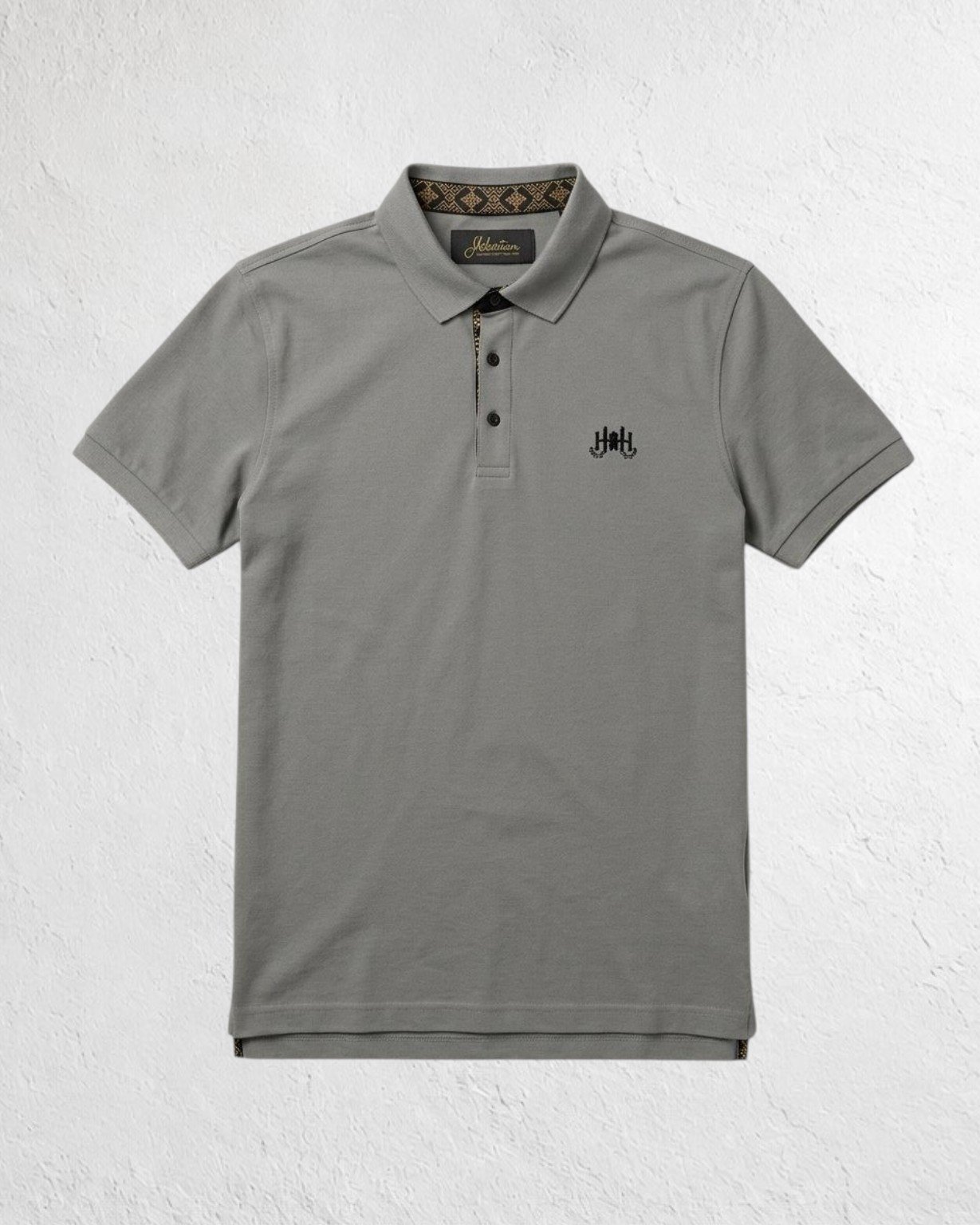 Baymere Piqué Polo Shirt — Heather Grey view 1