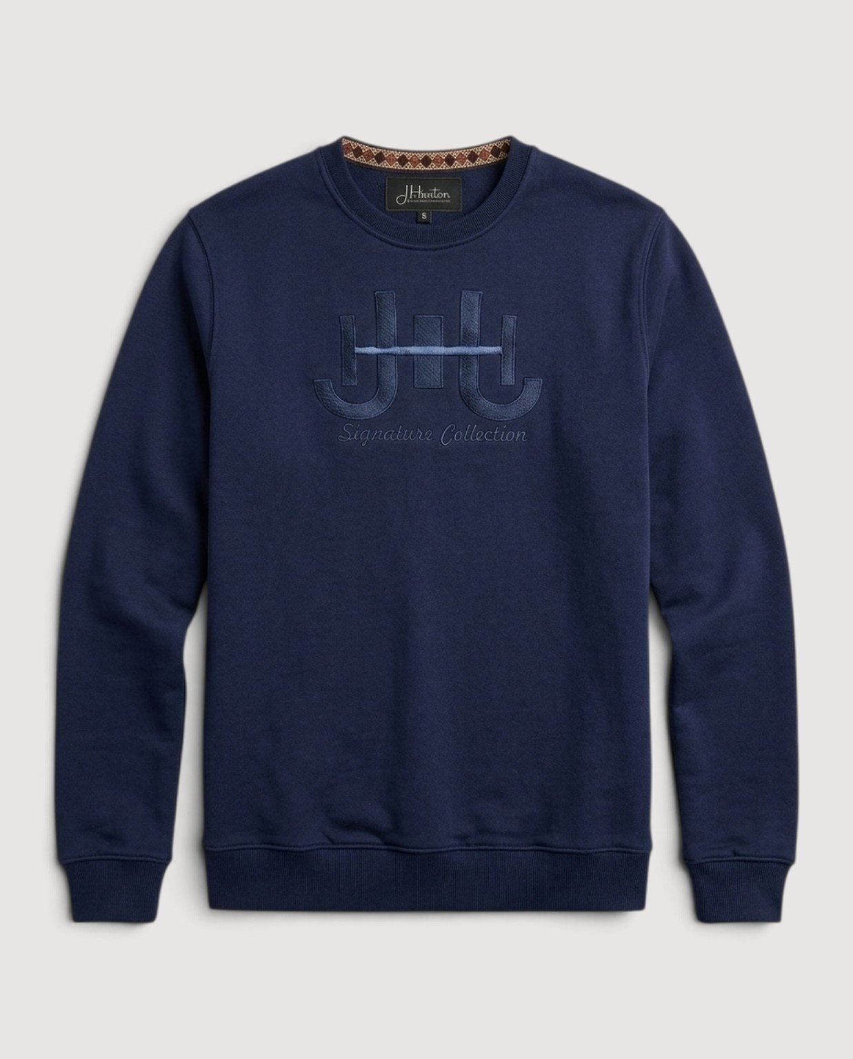 Sutton Embroidered Sweatshirt — Navy view 1