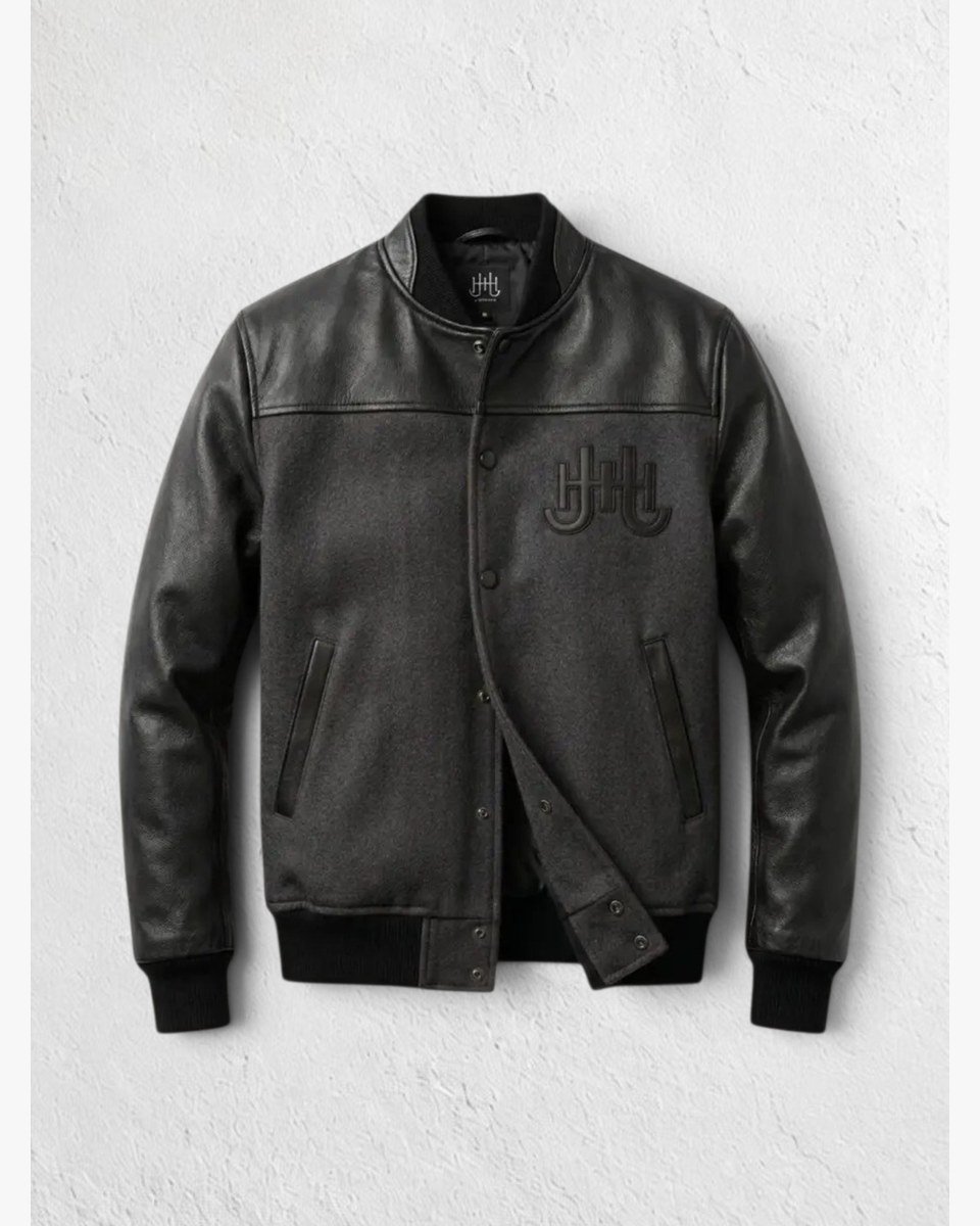 Astelle Varsity Jacket — Charcoal