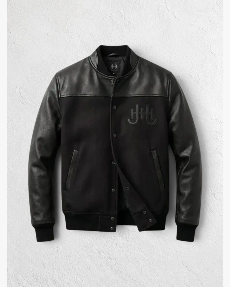 Bridgeline Varsity Jacket — Black