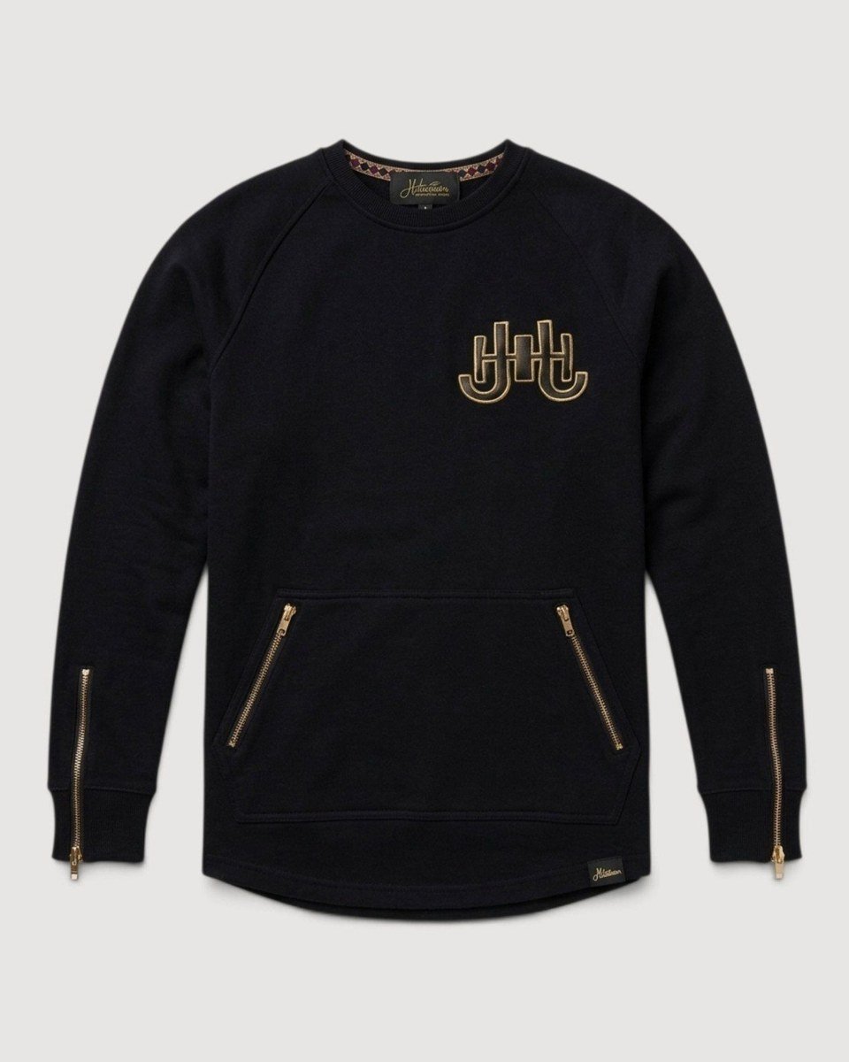 Gramercé Embroidered Sweatshirt — Black / Gold