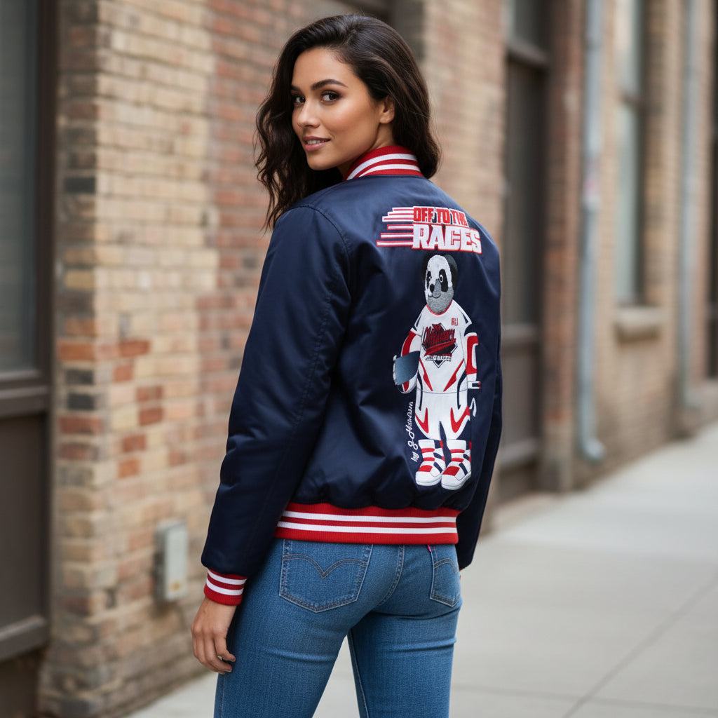 SILK SATIN BOMBER JACKET