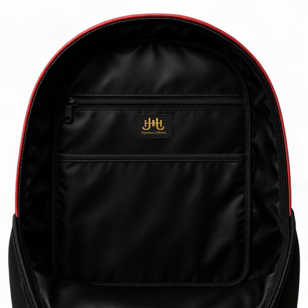J.H Monogram Croc Embossed-Backpack