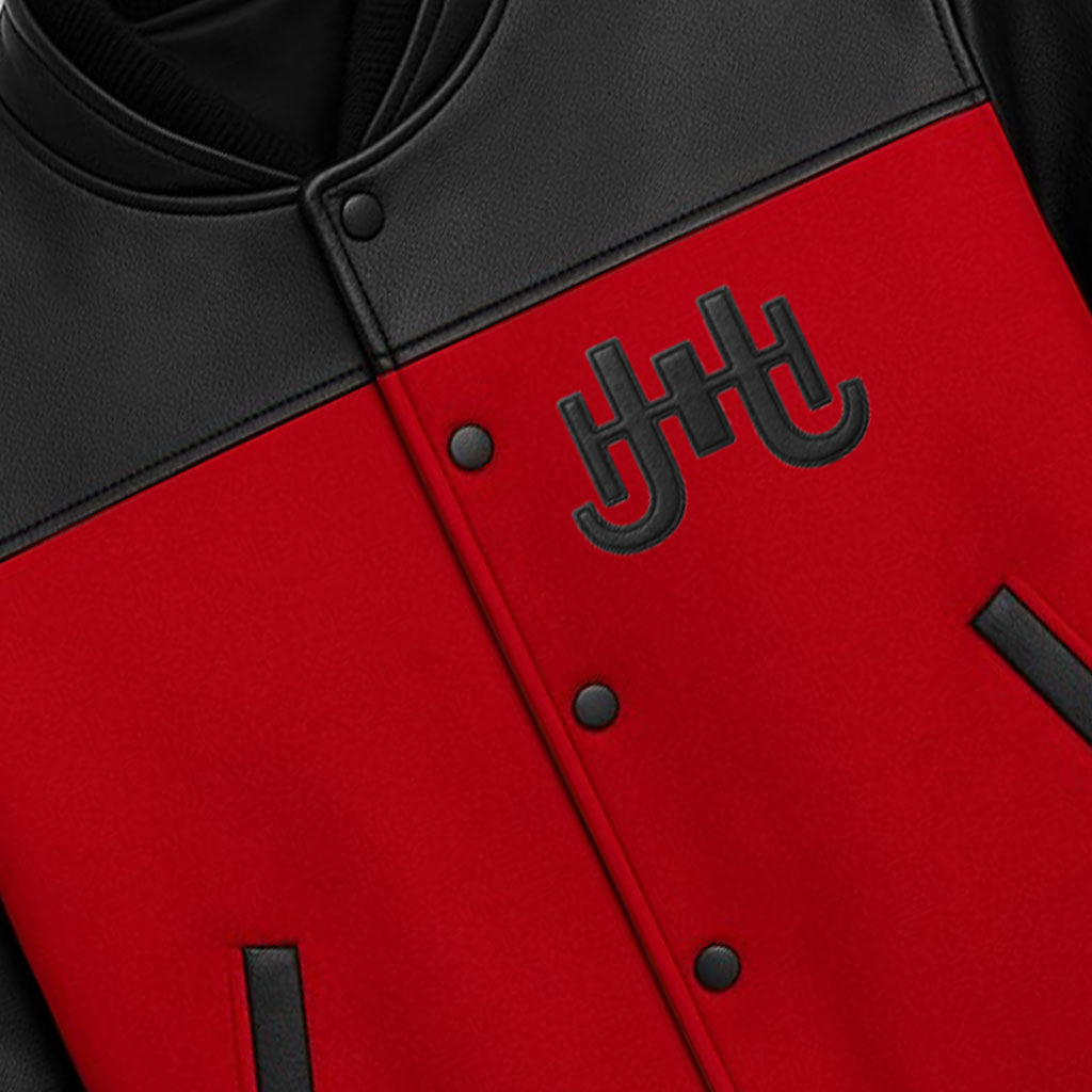 J.Hinton Varsity Jacket – Red & Black Edition
