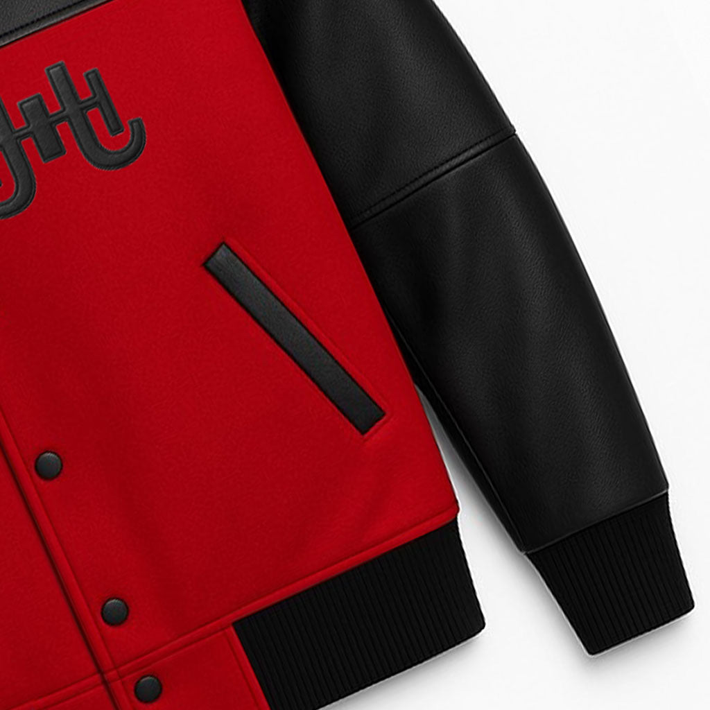 J.Hinton Varsity Jacket – Red & Black Edition