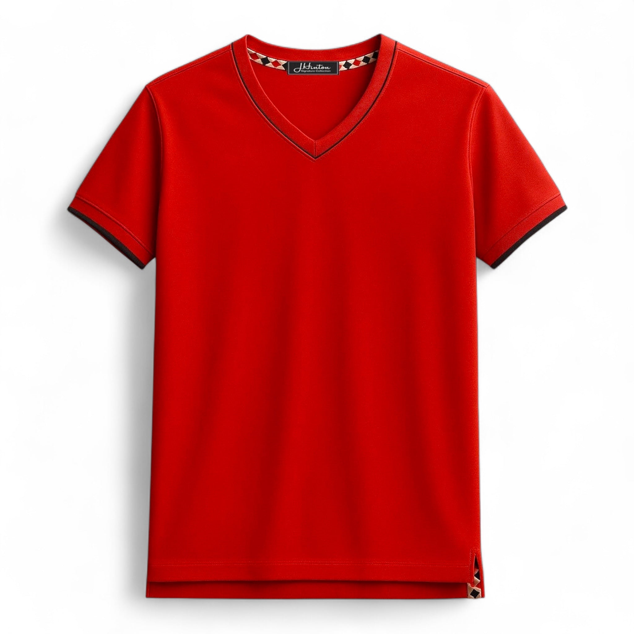 Mosaic Signature V-Neck – Red