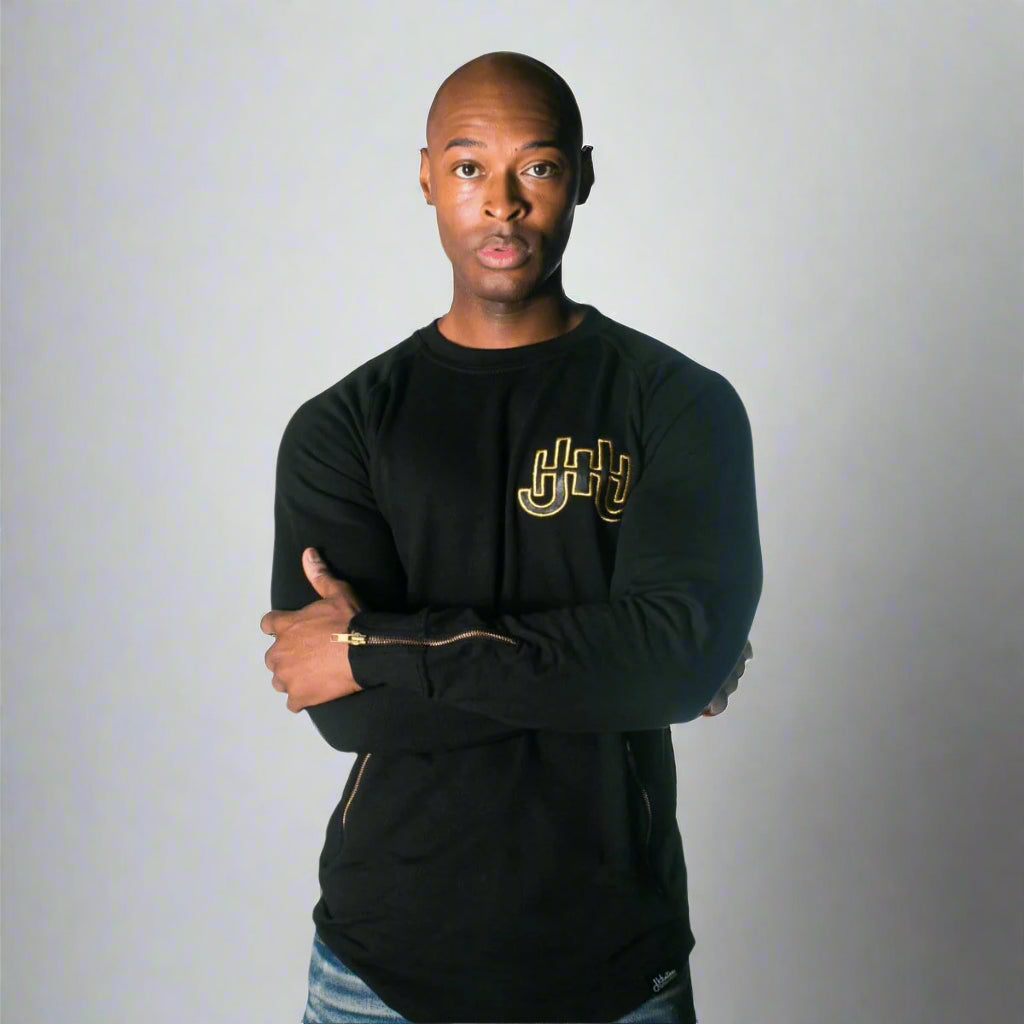 J.Hinton Collections JH Leather Monogram Sweatshirt