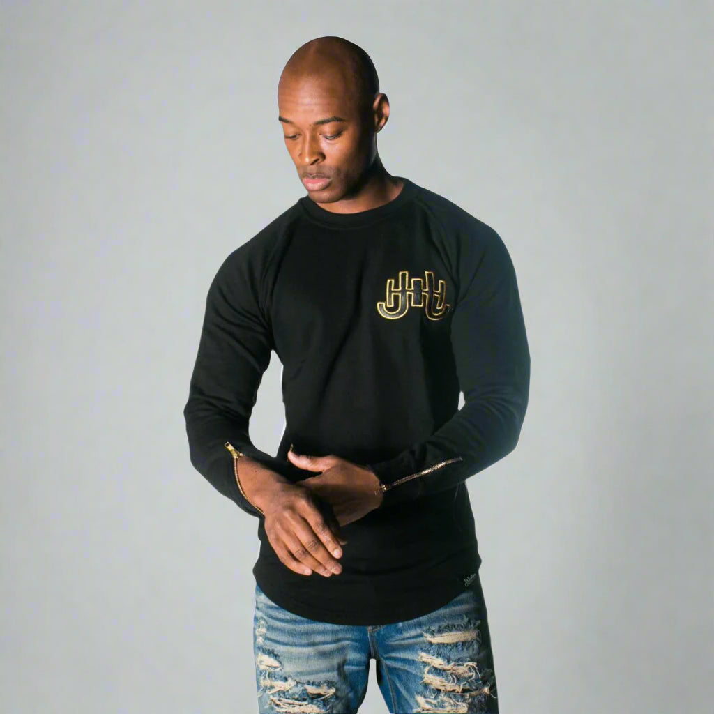 J.Hinton Collections JH Leather Monogram Sweatshirt