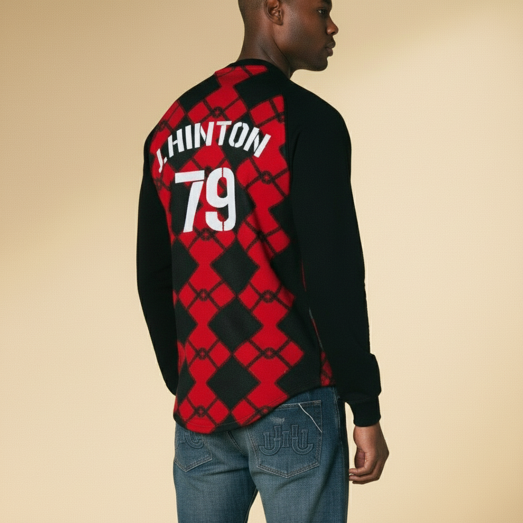 JH Diamond Print Sweatshirt - J.HINTON