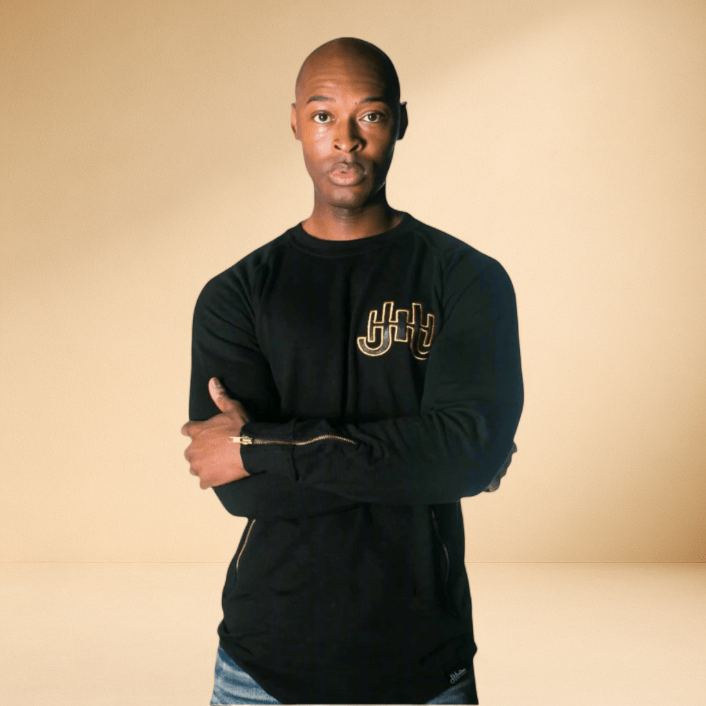 JH Leather Monogram Sweatshirt - J.HINTON