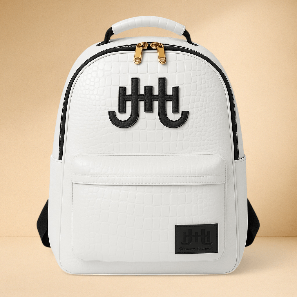 J.H Monogram Croc Embossed - Backpack - J.HINTON