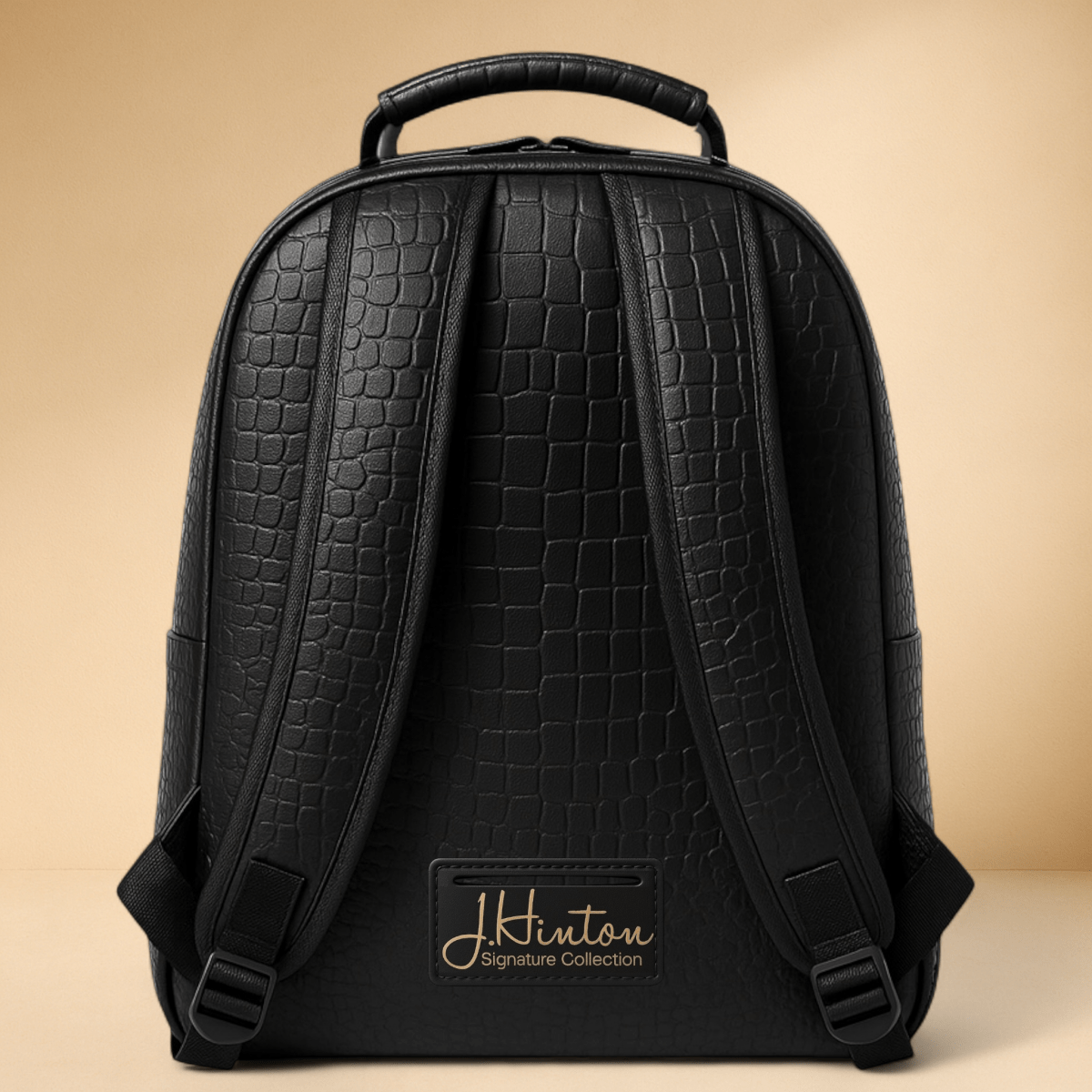J.H Monogram Croc Embossed - Backpack - J.HINTON
