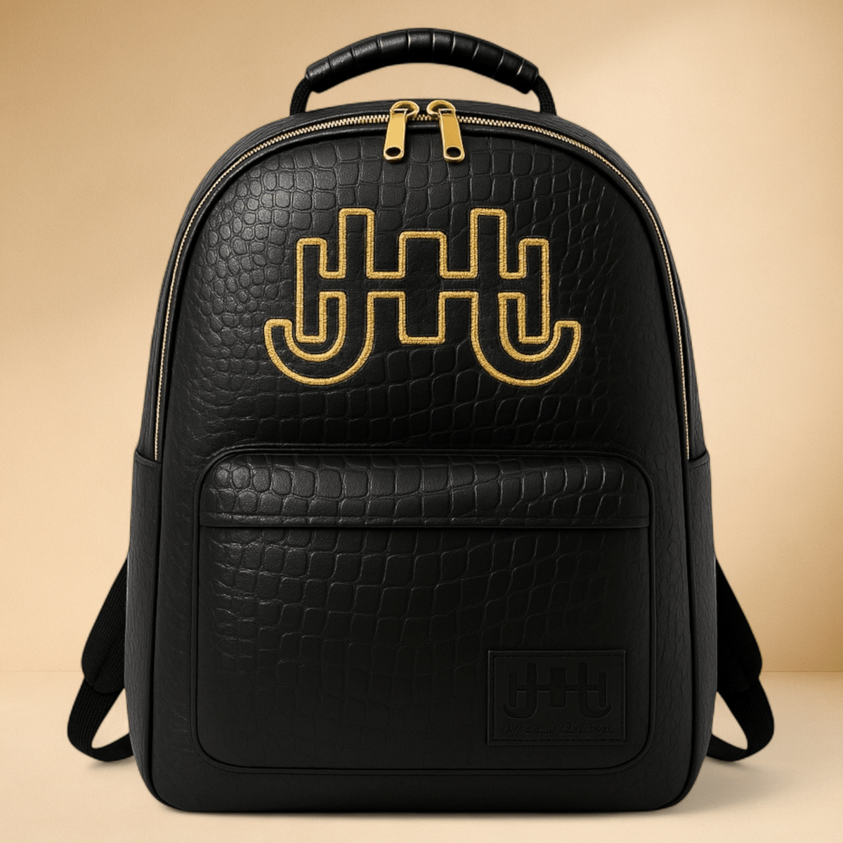 J.H Monogram Croc Embossed - Backpack - J.HINTON