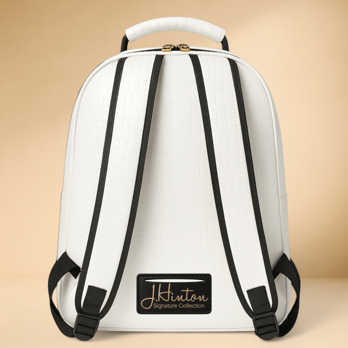 J.H Monogram Croc Embossed - Backpack - J.HINTON