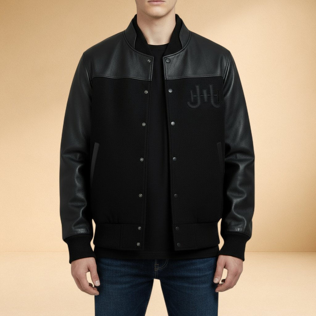 J.Hinton Varsity Jacket – Blackout Edition - J.HINTON