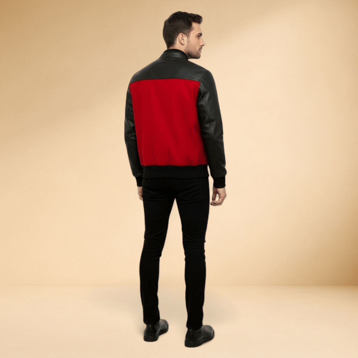 J.Hinton Varsity Jacket – Red & Black Edition - J.HINTON
