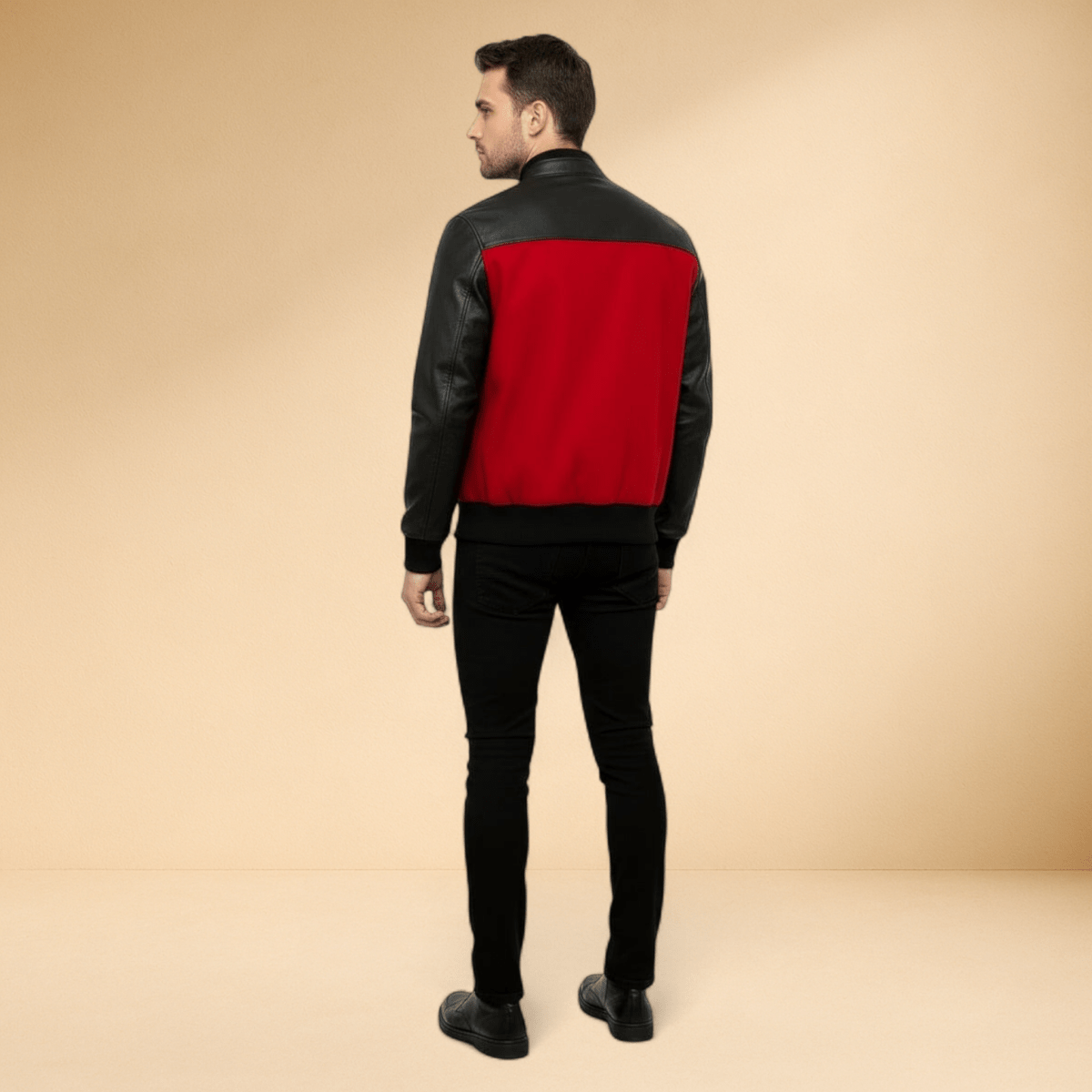 J.Hinton Varsity Jacket – Red & Black Edition - J.HINTON