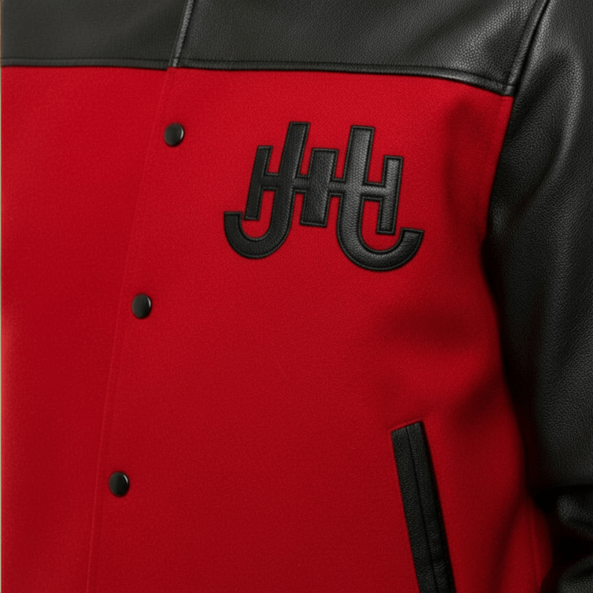 J.Hinton Varsity Jacket – Red & Black Edition - J.HINTON