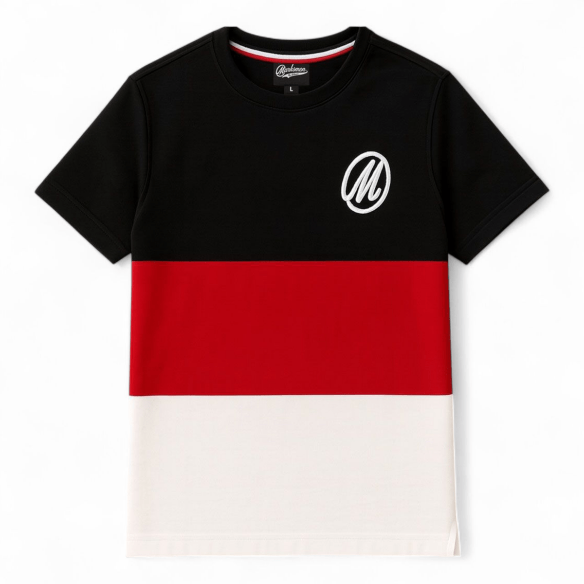 Marksmen Iconic Logo Tri - Color Tee - J.HINTON