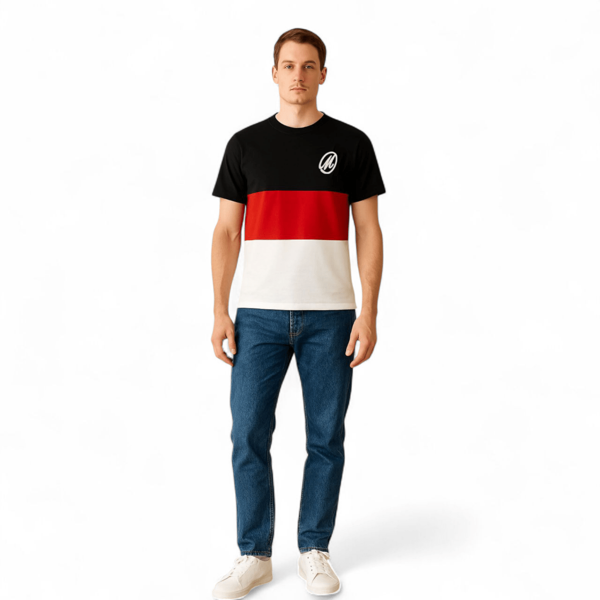 Marksmen Iconic Logo Tri - Color Tee - J.HINTON
