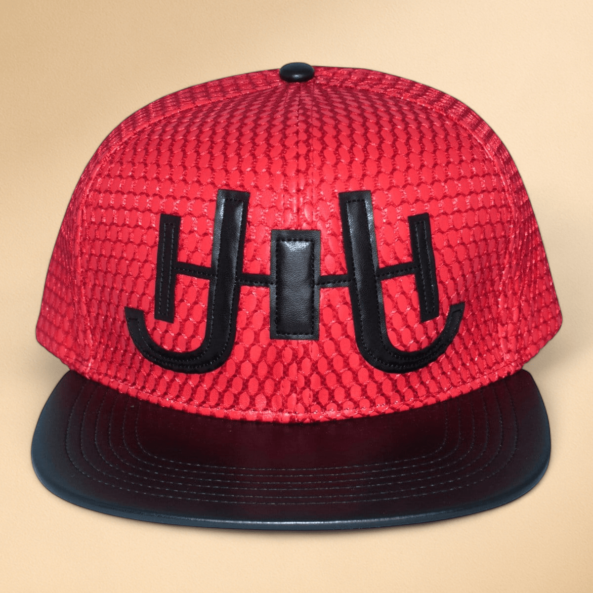 Men’s J. H Leather Netted Signature Hat - J.HINTON