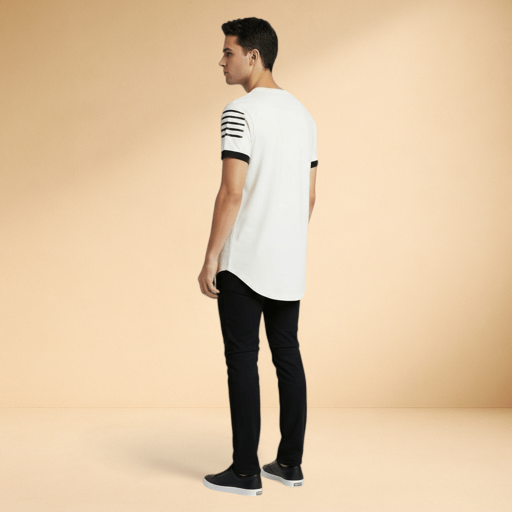 Men's Pixel Panda - Ripped T-shirt - J.HINTON