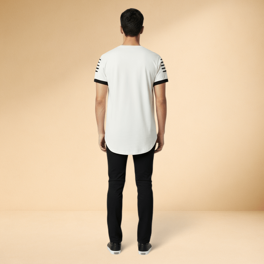 Men's Pixel Panda - Ripped T-shirt - J.HINTON