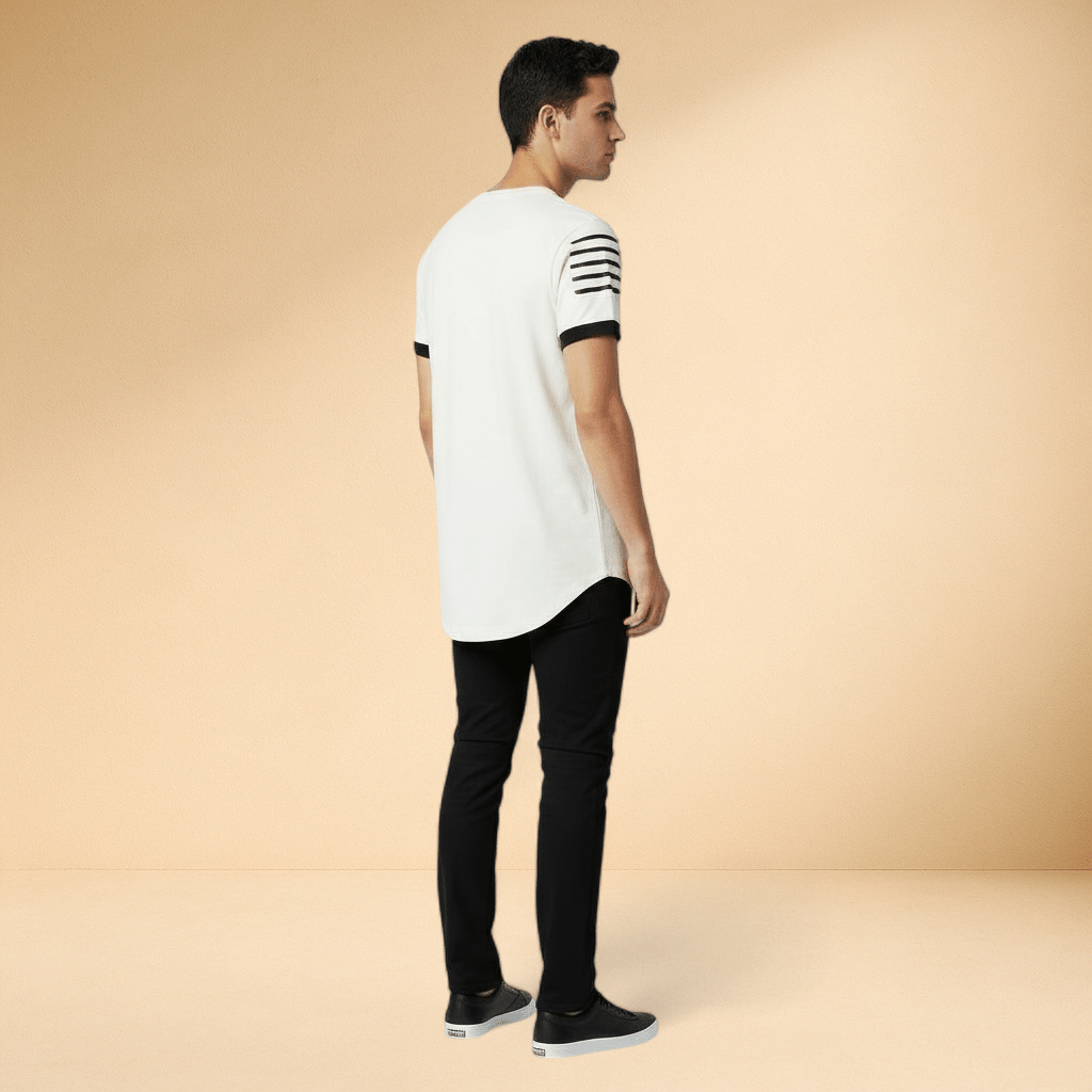 Men's Pixel Panda - Ripped T-shirt - J.HINTON