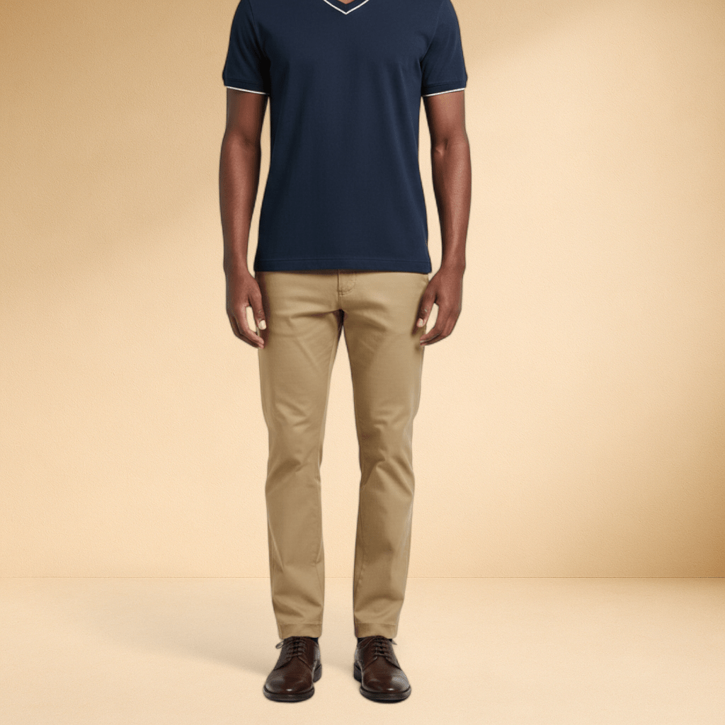 Mosaic Signature V - Neck – Navy - J.HINTON