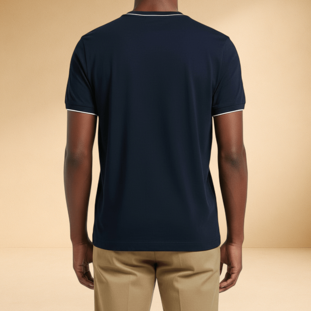 Mosaic Signature V - Neck – Navy - J.HINTON