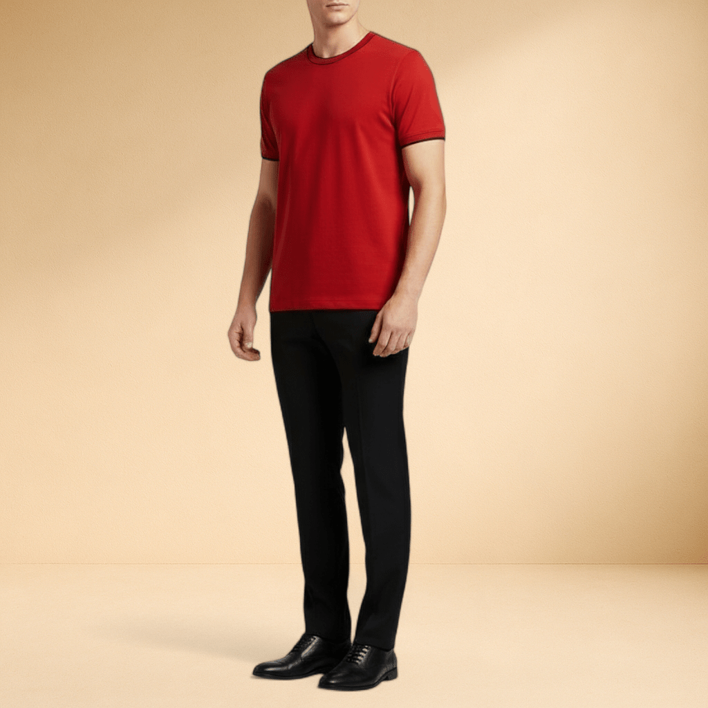 Mosaic Signature V - Neck – Red - J.HINTON