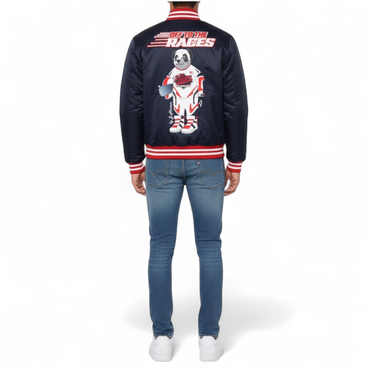 SILK SATIN BOMBER JACKET - J.HINTON